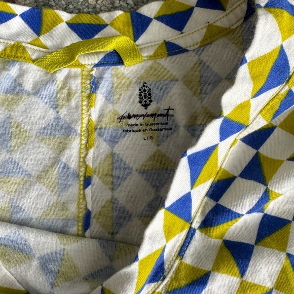 Free People Inspire Printed Tank FP Movement Trippy Geo Glowing Size L - Picture 5 of 8